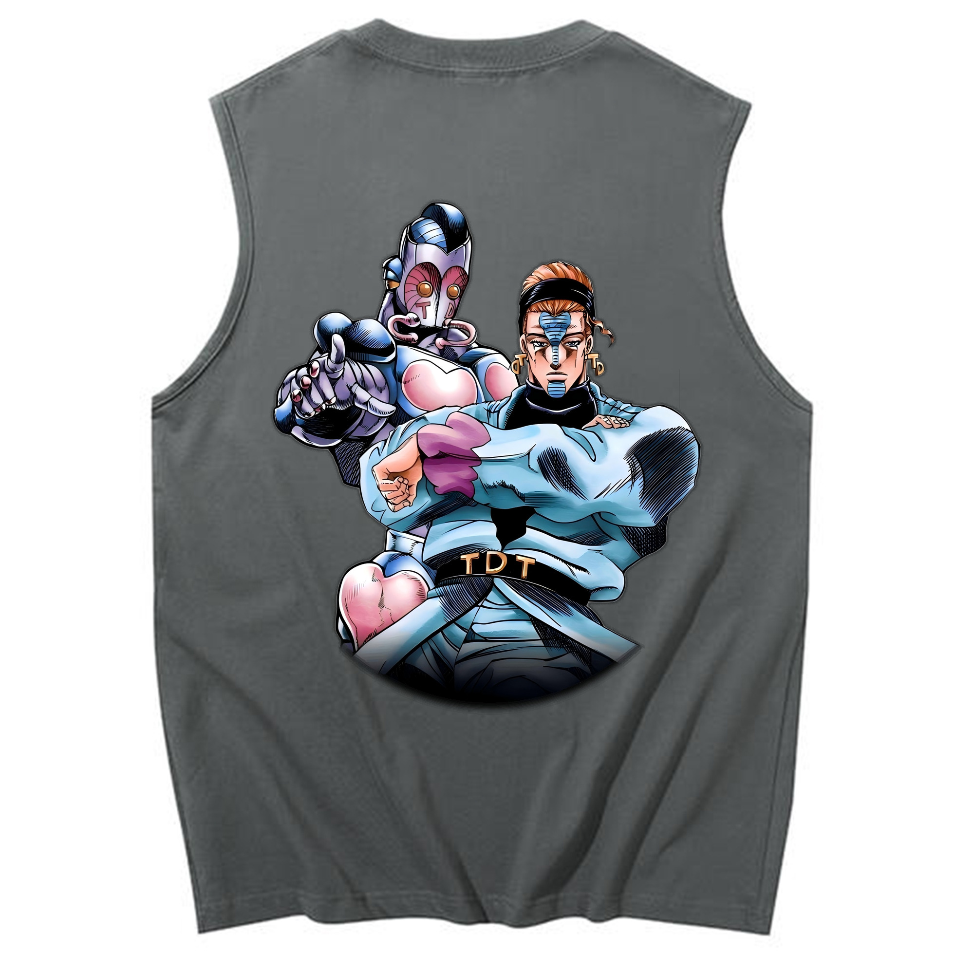 （画像用） ジョジョの奇妙な冒険 ひがしかた じょうすけ JoJo's Bizarre Adventure Higashikata Josuke コットン100％タンクトップ（背面プリント）